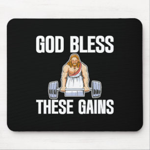 God zegene deze winsten spier bodybuilding ------- muismat
