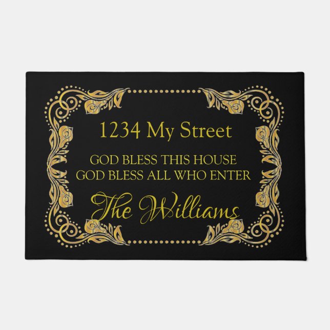 God zegene dit huis-hormoon deurmat (Voorkant)