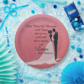 God zegene dit huwelijk papieren bordje (Feest)