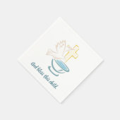 God zegene dit kind (blauw) servet (Hoek)