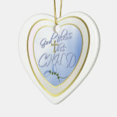 God zegene dit kind keramisch ornament (Links)