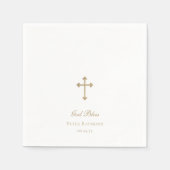 God zegene Gold Cross Boy doop Servet (Voorkant)