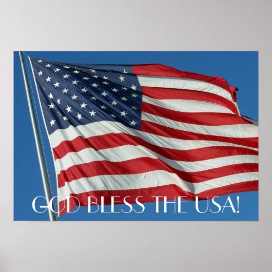 God zegene het Amerikaanse Poster (Voorkant)