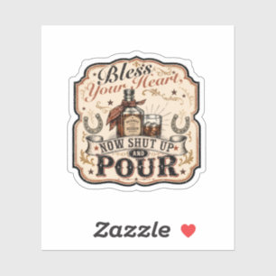 God zegene je hart, nu hou je mond & schenk in sticker