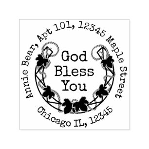 God zegene je Ivy Laurel met retouradres Zelfinktende Stempel