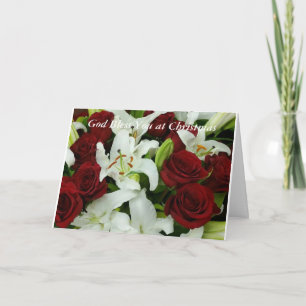 God zegene je met Kerstmis Feestdagen Kaart