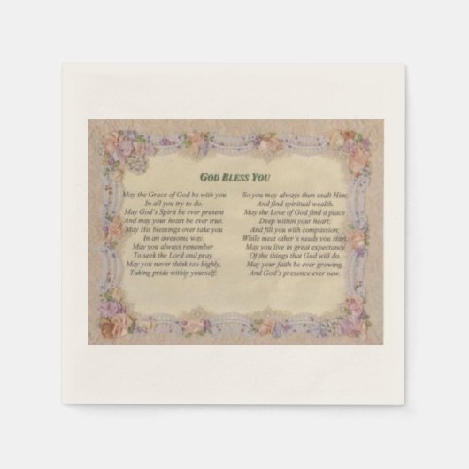 God zegene jullie servetten (Voorkant)