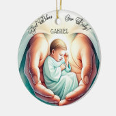 God zegene mijn Baby 🎄👶 Keramisch Ornament (Links)