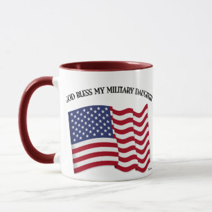 GOD ZEGENE MIJN MILITAIRE DOCHTER met Amerikaanse  Mok