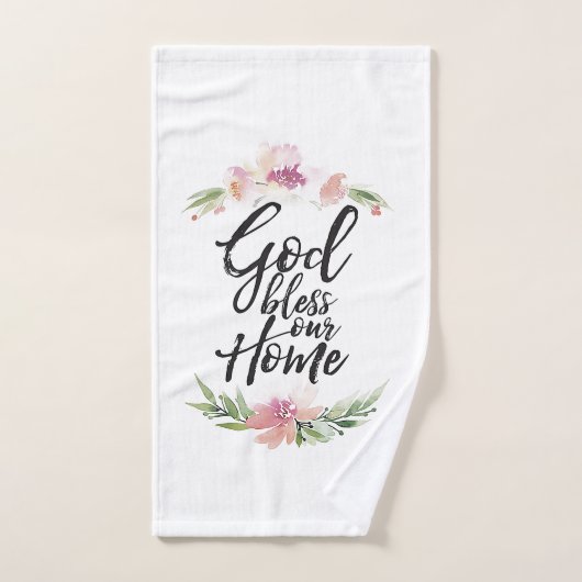 God zegene ons huis bad handdoek (Handdoek)