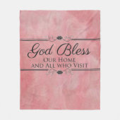 God zegene ons huis fleece deken (Voorkant)