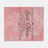 God zegene ons huis fleece deken (Voorkant (Horizontaal))