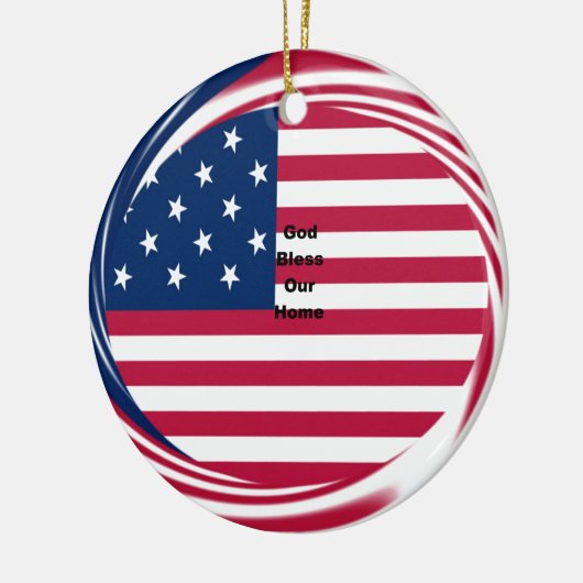 God zegene ons huis keramisch ornament (Links)