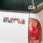 God zegene ons iedereen bumpersticker (Op Truck)