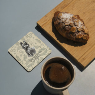 God zegene ons iedereen Dickens Christmas Carol Vierkante Kartonnen Onderzetter