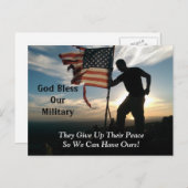God zegene ons militair Briefkaart (Voorkant / Achterkant)