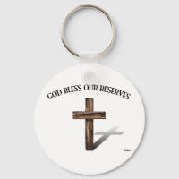 GOD ZEGENE ONZE RESERVES met robuust kruis
