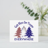 God zegene onze troepen briefkaart (Staand voorkant)