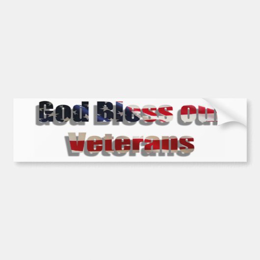 "God zegene onze veteranen" Bumpersticker (Voorkant)