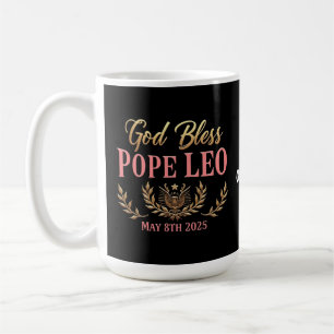 God zegene paus Leo viert nieuwe paus 8 mei 2025 Koffiemok