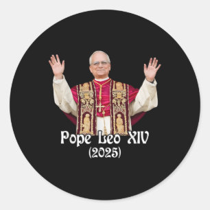 God zegene Paus Leo XIV 2025 Ronde Sticker
