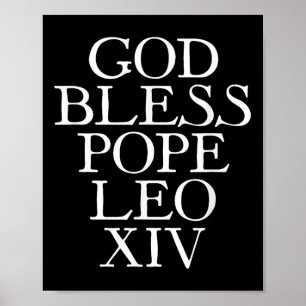 God zegene Paus Leo XIV Amerikaanse Paus Pauselijk Poster