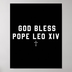 God zegene Paus Leo XIV Christelijk Gezegde citere Poster