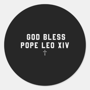 God zegene Paus Leo XIV Christelijk Gezegde citere Ronde Sticker