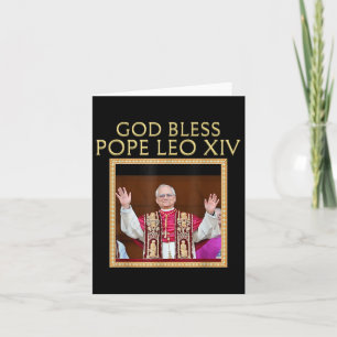 God zegene Paus Leo XIV Katholiek Portret Religieu Kaart