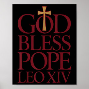 God zegene Paus Leo XIV Nieuwe Paus Vaticaanstad C Poster