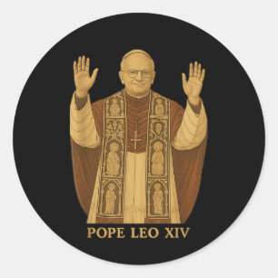 God zegene Paus Leo XIV Paus Leo XIV Shirt Paus Le Ronde Sticker