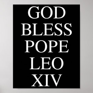 God zegene Paus Leo XIV Religieuze Katholieke Kerk Poster