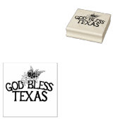 God zegene Texas "Trots Texaan" Texas Bluebonnets Rubberstempel (Gestempeld)
