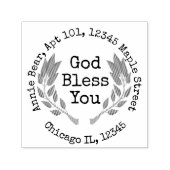 God zegene u Bay Laurel met retouradres Zelfinktende Stempel (Design)