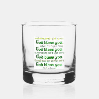 God zegene u Ierse zegen Whisky Glas