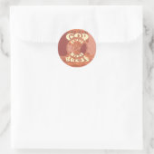 God zegene u met het Inspirerend tekstontwerp. Ronde Sticker (Tas)