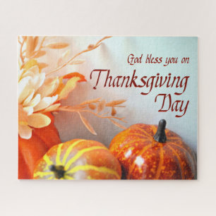God zegene u op de Dag van de Thanksgiving Legpuzzel