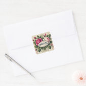 God zegene u Rozen  Vierkante Sticker (Envelop)