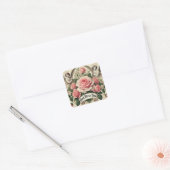 God zegene u Rozen Vierkante Sticker (Envelop)