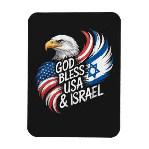 God zegene USA Israël Magneet