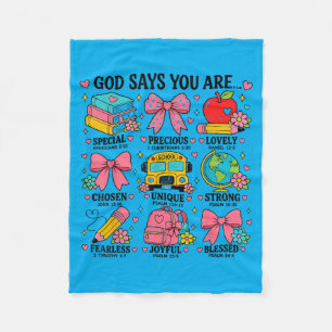 God Zegt Christelijke Peuterleidster Geloof Fleece Deken