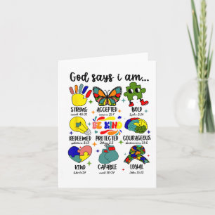 God zegt dat ik autisme ben Jezus Christelijke mot Kaart
