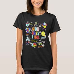 God zegt dat ik autisme bewustzijn ben Wees vriend T-shirt
