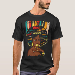 God zegt dat ik Christelijk ben BHM BLM Afro G T-shirt
