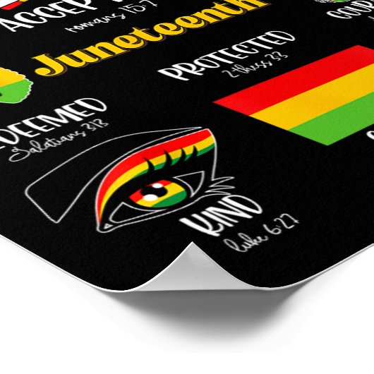 God zegt dat ik Christelijk ben Melanin Black Hist Poster (Hoek)