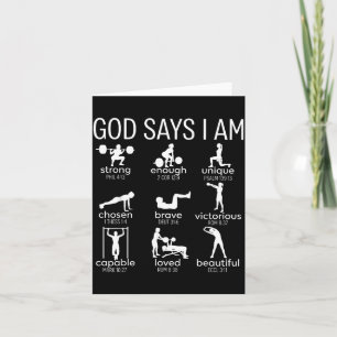God Zegt Dat Ik Christelijk Workout Gym Vrouwen Ma Kaart