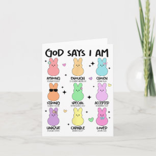 God Zegt Dat Ik Christelijke Jongens Meisjes Peute Kaart