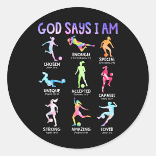 God zegt dat ik Christelijke meisjes ben Tiener Ki Ronde Sticker