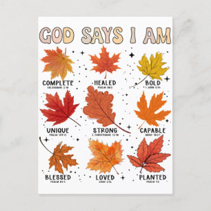 God zegt dat ik de herfstoogst van de herfst ben, briefkaart