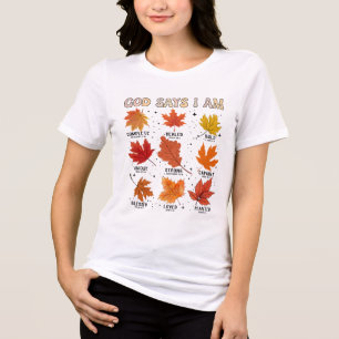 God zegt dat ik de herfstoogst van de herfst ben, Tri-Blend shirt